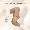 DREAM PAIRS Women’s Chunky Low Block Closed Toe Heels Mary Janes Pumps Comfortable Round Toe Dress Work Wedding Shoes(Nude-pu)