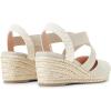 DREAM PAIRS Womens Close Toe Espadrilles Platform Slip on Elastic Criss Cross Straps Dressy Wedges Sandals(Beige)