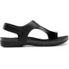 DREAM PAIRS Women’s Comfortable Cork Footbed Arch Support Sandals Casual to Dressy Thong Walking Flat Sandals for Summer(All Black)
