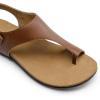 DREAM PAIRS Women’s Comfortable Cork Footbed Arch Support Sandals Casual to Dressy Thong Walking Flat Sandals for Summer(Brown)