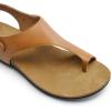 DREAM PAIRS Women’s Comfortable Cork Footbed Arch Support Sandals Casual to Dressy Thong Walking Flat Sandals for Summer(Tan)