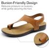 DREAM PAIRS Women’s Comfortable Cork Footbed Arch Support Sandals Casual to Dressy Thong Walking Flat Sandals for Summer(Tan)