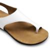 DREAM PAIRS Women’s Comfortable Cork Footbed Arch Support Sandals Casual to Dressy Thong Walking Flat Sandals for Summer(White)