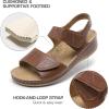 DREAM PAIRS Women’s Comfortable Dressy Flats Sandals Open Toe One Band Casual Walking Sandals for Summer(Brown)