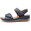 DREAM PAIRS Women’s Comfortable Dressy Flats Sandals Open Toe One Band Casual Walking Sandals for Summer(Navy)