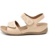 DREAM PAIRS Women’s Comfortable Dressy Flats Sandals Open Toe One Band Casual Walking Sandals for Summer(Nude)