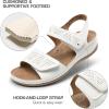 DREAM PAIRS Women’s Comfortable Dressy Flats Sandals Open Toe One Band Casual Walking Sandals for Summer(White)