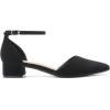 DREAM PAIRS Women’s Dress Shoes Low Heel Pumps Closed Pointed Toe Comfort Casual D’Orsay Flats Ankle Strap(Black-nubuck)