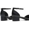 DREAM PAIRS Women’s Dress Shoes Low Heel Pumps Closed Pointed Toe Comfort Casual D’Orsay Flats Ankle Strap(Black-pu)