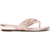 DREAM PAIRS Women’s Fashion Rhinestones Design Slides Sandals Dress Daily Flat Sandals for Summer(Champagne/Gold-pu)