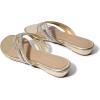 DREAM PAIRS Women’s Fashion Rhinestones Design Slides Sandals Dress Daily Flat Sandals for Summer(Gold)