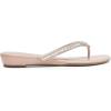 DREAM PAIRS Women’s Fashion Rhinestones Design Slides Sandals Dress Daily Flat Sandals for Summer(Nude)