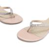 DREAM PAIRS Women’s Fashion Rhinestones Design Slides Sandals Dress Daily Flat Sandals for Summer(Nude)