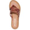 DREAM PAIRS Women’s Flip Flops Round Toe Multi Strap lightweight Summer Beach Flat Casual Thong Sandals(Brown)