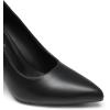 DREAM PAIRS Women’s High Chunky Block Heels Closed Pointed Toe Slip on Women Pumps Wedding Party Work Comfortable Dress Shoes for Women(Black-pu)