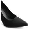 DREAM PAIRS Women’s High Chunky Block Heels Closed Pointed Toe Slip on Women Pumps Wedding Party Work Comfortable Dress Shoes for Women(Black-suede)