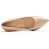 DREAM PAIRS Women’s High Chunky Block Heels Closed Pointed Toe Slip on Women Pumps Wedding Party Work Comfortable Dress Shoes for Women(Nude)