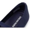 DREAM PAIRS Women’s Mary Jane Ballet Flat Shoes Dressy Foldable Knit Flats with Arch Support Comfortable for Casual Work Office(Navy)