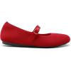 DREAM PAIRS Women’s Mary Jane Ballet Flat Shoes Dressy Foldable Knit Flats with Arch Support Comfortable for Casual Work Office(Red)