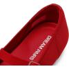 DREAM PAIRS Women’s Mary Jane Ballet Flat Shoes Dressy Foldable Knit Flats with Arch Support Comfortable for Casual Work Office(Red)
