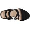 DREAM PAIRS Womens Open Toe Espadrilles Dressy Platform Sandals Buckle Ankle Strap Stylish Wedges Sandals(Black/Suede)