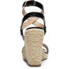 DREAM PAIRS Womens Open Toe Espadrilles Dressy Platform Sandals Buckle Ankle Strap Stylish Wedges Sandals(Black-pu)