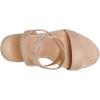 DREAM PAIRS Womens Open Toe Espadrilles Dressy Platform Sandals Buckle Ankle Strap Stylish Wedges Sandals(Nude/Suede)