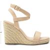 DREAM PAIRS Womens Open Toe Espadrilles Dressy Platform Sandals Buckle Ankle Strap Stylish Wedges Sandals(Nude-pu)