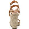 DREAM PAIRS Womens Open Toe Espadrilles Dressy Platform Sandals Buckle Ankle Strap Stylish Wedges Sandals(Tan/Suede)