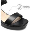 DREAM PAIRS Women’s Platform Heels Block Chunky Open Toe Ankle Strap Heel Fashion Wedding Party Dress Sandals Shoes(Black)