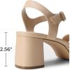 DREAM PAIRS Women’s Platform Heels Block Chunky Open Toe Ankle Strap Heel Fashion Wedding Party Dress Sandals Shoes(Nude)