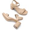 DREAM PAIRS Women’s Platform Heels Block Chunky Open Toe Ankle Strap Heel Fashion Wedding Party Dress Sandals Shoes(Nude)