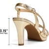 DREAM PAIRS Women’s Platform Strappy Heels High Heeled Sandals Open Toe Comfortable Dressy Shoes with Adjustable Ankle Strap(Gold)