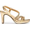 DREAM PAIRS Women’s Platform Strappy Heels High Heeled Sandals Open Toe Comfortable Dressy Shoes with Adjustable Ankle Strap(Gold)