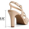 DREAM PAIRS Women’s Platform Strappy Heels High Heeled Sandals Open Toe Comfortable Dressy Shoes with Adjustable Ankle Strap(Nude)