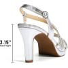 DREAM PAIRS Women’s Platform Strappy Heels High Heeled Sandals Open Toe Comfortable Dressy Shoes with Adjustable Ankle Strap(Silver Sparkling)
