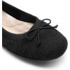 DREAM PAIRS Women’s Round Toe Foldable Portable Knit Ballet Flats Comfortable Dressy Flats for Work Office Dress Shoes Business Casual(Black)