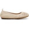 DREAM PAIRS Women’s Round Toe Foldable Portable Knit Ballet Flats Comfortable Dressy Flats for Work Office Dress Shoes Business Casual(Nude)