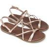 DREAM PAIRS Women’s Sandals Cross Strappy Gladiator Dress Flat Sandals Daily Casual Comfortable Summer Shoes(Rose Gold-pu)