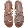 DREAM PAIRS Women’s Sandals Cross Strappy Gladiator Dress Flat Sandals Daily Casual Comfortable Summer Shoes(Rose Gold-pu)