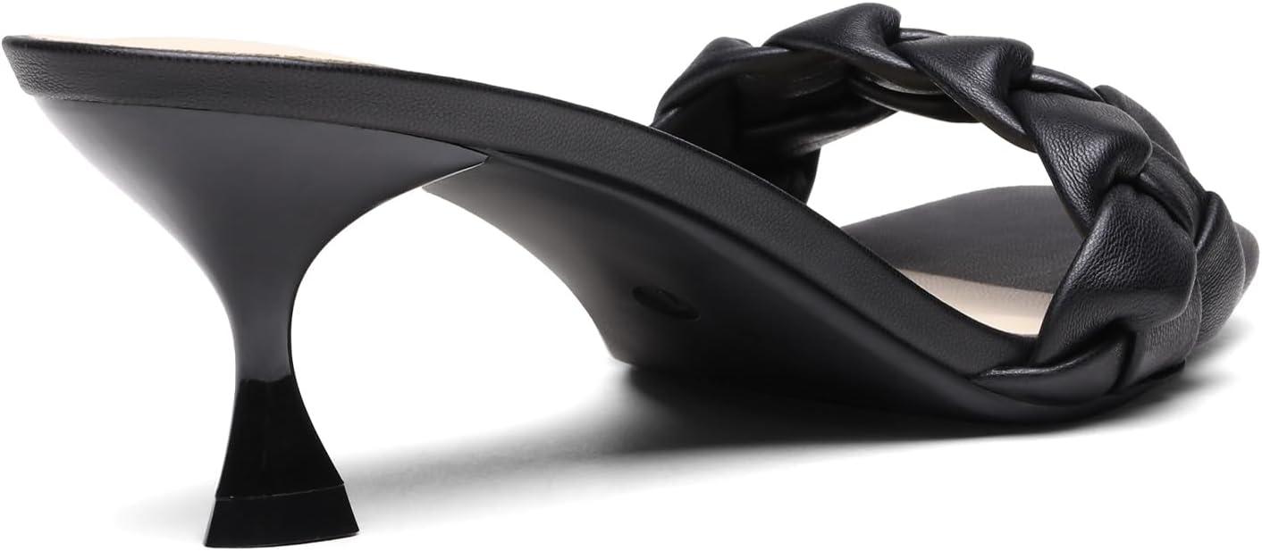 imageDREAM PAIRS Heels for Women Rhinestone Open Toe Low Kitten Heels Sexy Stilettos Heels Pump Sandals Party Evening Prom Dance Dress ShoesBlackPu