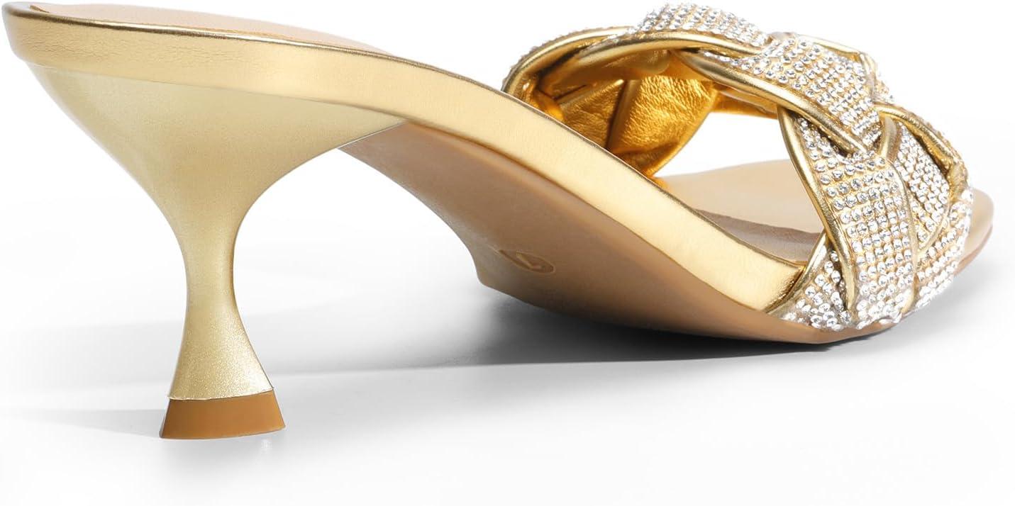 imageDREAM PAIRS Heels for Women Rhinestone Open Toe Low Kitten Heels Sexy Stilettos Heels Pump Sandals Party Evening Prom Dance Dress ShoesGoldrhinestone1