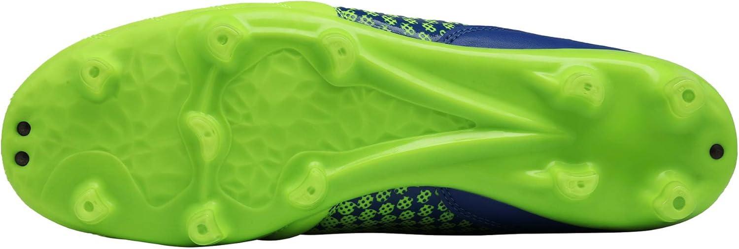 imageDREAM PAIRS Mens Firm Ground Soccer Cleats Soccer ShoesNeonGreenRoyal