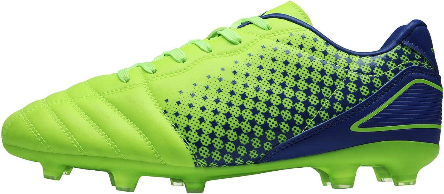 imageDREAM PAIRS Mens Firm Ground Soccer Cleats Soccer ShoesNeonGreenRoyal