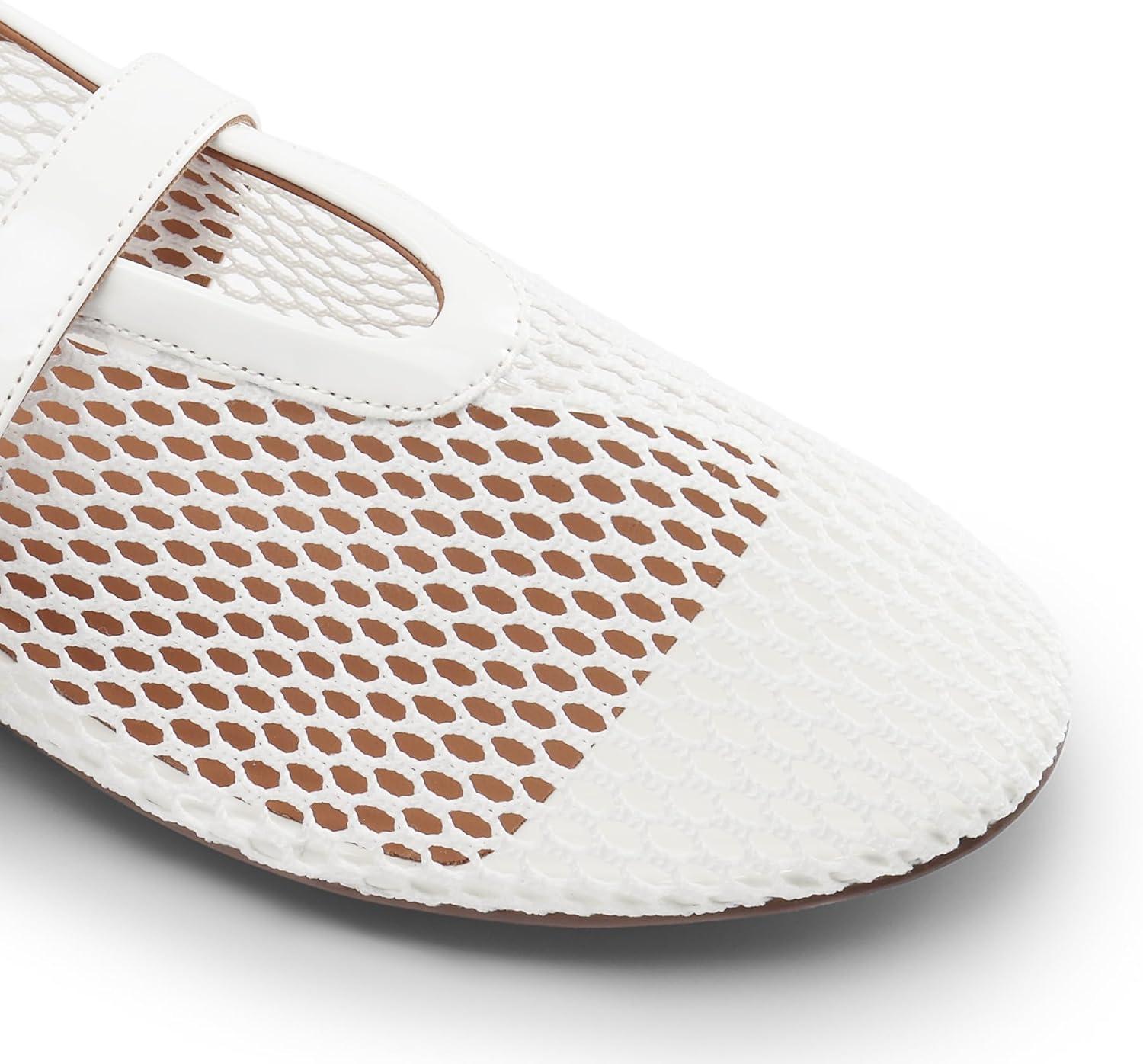 imageDREAM PAIRS Pointed Toe Flats for Women Comfortable Dressy Knit Ballet Flats with Arch Support Womens Dress Shoes for Work Office Business Casual TravelWhite