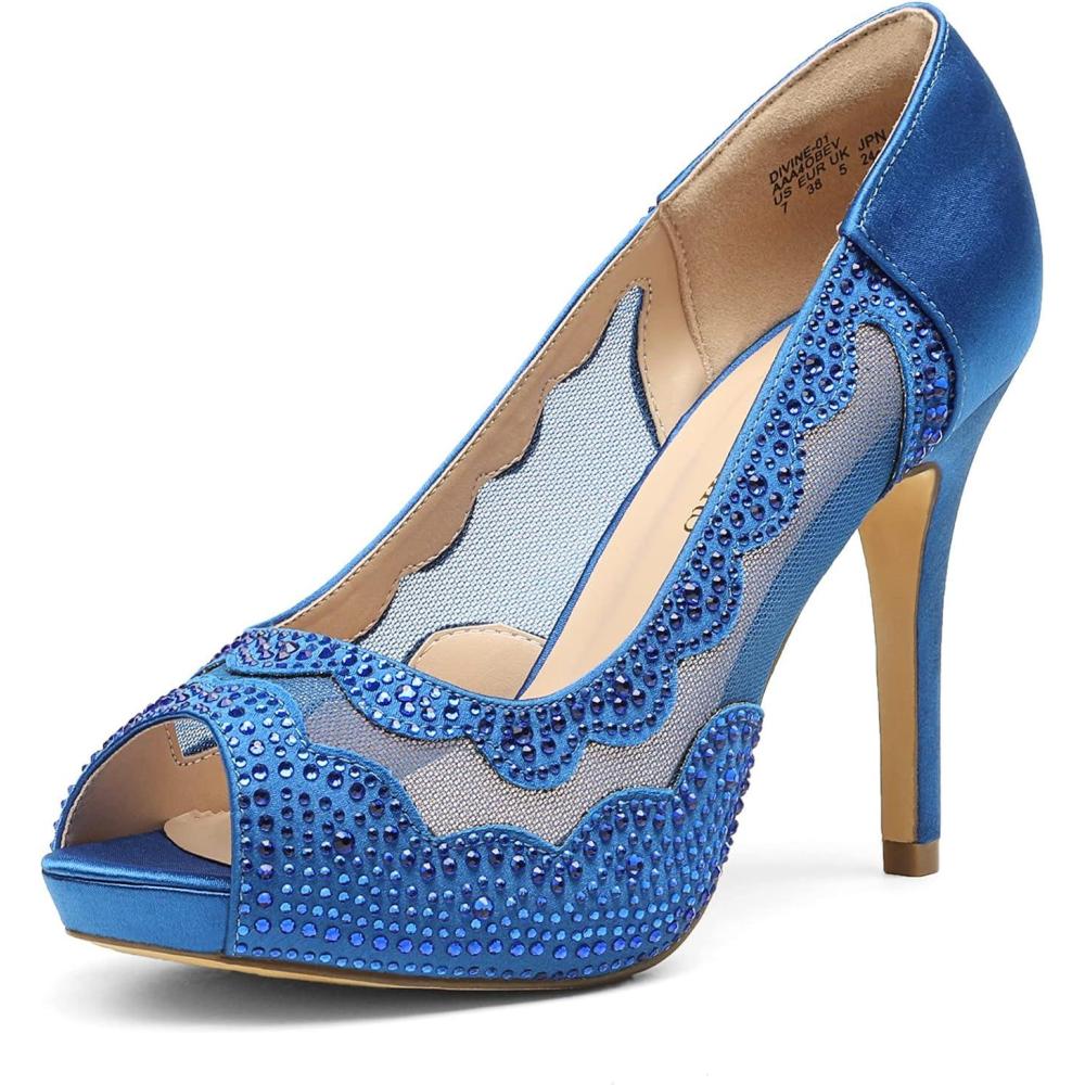 imageDREAM PAIRS Womens Divine01 High Heels Dress Pump ShoesRoyalblue