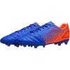DREAM PAIRS Men’s Firm Ground Soccer Cleats Soccer Shoes(Royal/Orange)