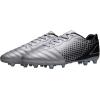 DREAM PAIRS Men’s Firm Ground Soccer Cleats Soccer Shoes(Silver/Black)
