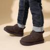 DREAM PAIRS Toddler Boots Boys Kids Girls Winter Warm Faux Fur Walking Ankle Boots FuzzyGo Kid’s Cozy Tap Shoes(Brown)
