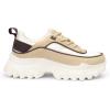 DREAM PAIRS Women Platform Chunky Fashion Sneakers Walking Lace-Up Comfortable Sport Stylish Lightweight Classic Casual Work Tennis Shoes(Beige/Tan)